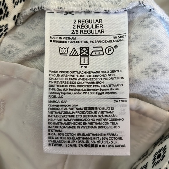 GAP patterned slacks pants size 2 - Picture 5 of 5